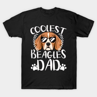 Glasses Coolest Beagles Dog Dad T-Shirt